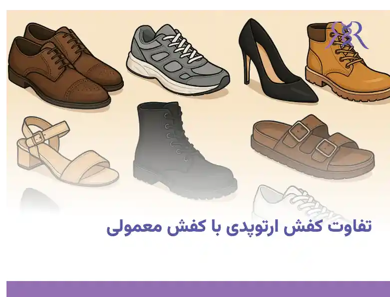 تفاوت کفش ارتوپدی با کفش معمولی